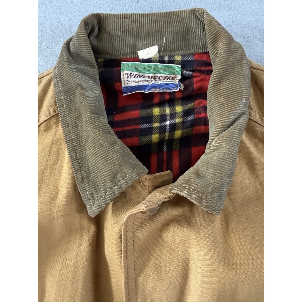 VTG Winchester Hunting Field Jacket Canvas Bird Hunting Cotton L - Picture 5 of 14
